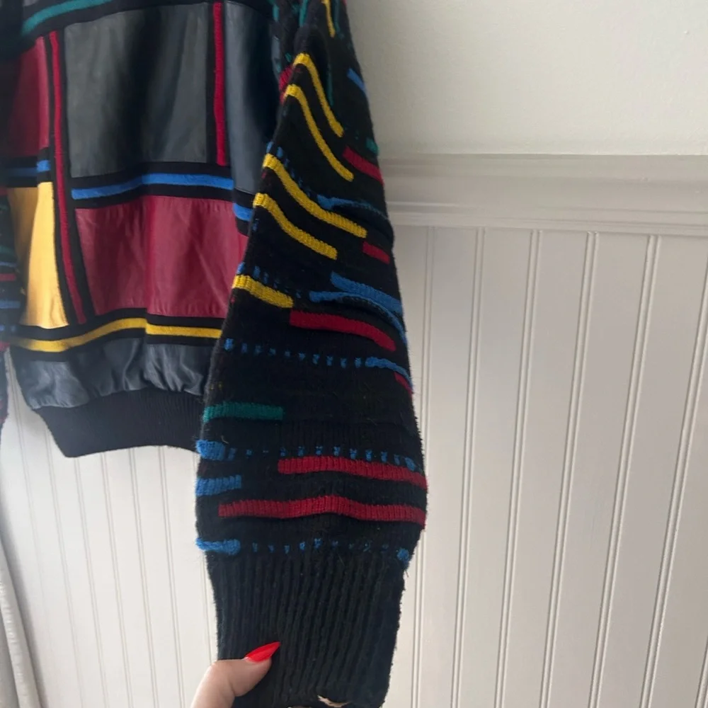 Vintage 90s Saxony Hip Hop Multicolor Crewneck Sweater No SIZE Tag